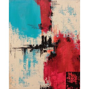 Aisha Mahmood, 18 x 24 Inch, Acrylic on Canvas, Abstract Painting, AC-AIMD-108